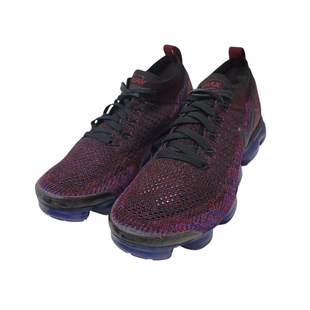 Nike ViporMax Burgundy Blue Black Women's Athletic Shoes Size 7.5